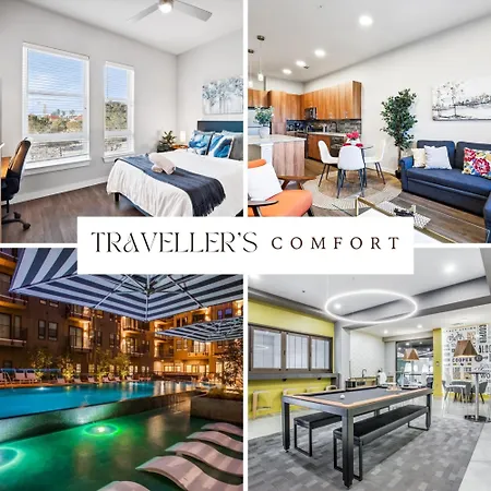 Cityscape Luxury Living Downtown Fort Worth Condo, Pool, Gym, Parking, Bbq